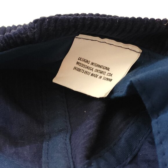 VINTAGE Miller Lite Beer Corduroy Driving Cap Navy Blue Embroidered Logo - Picture 3 of 6